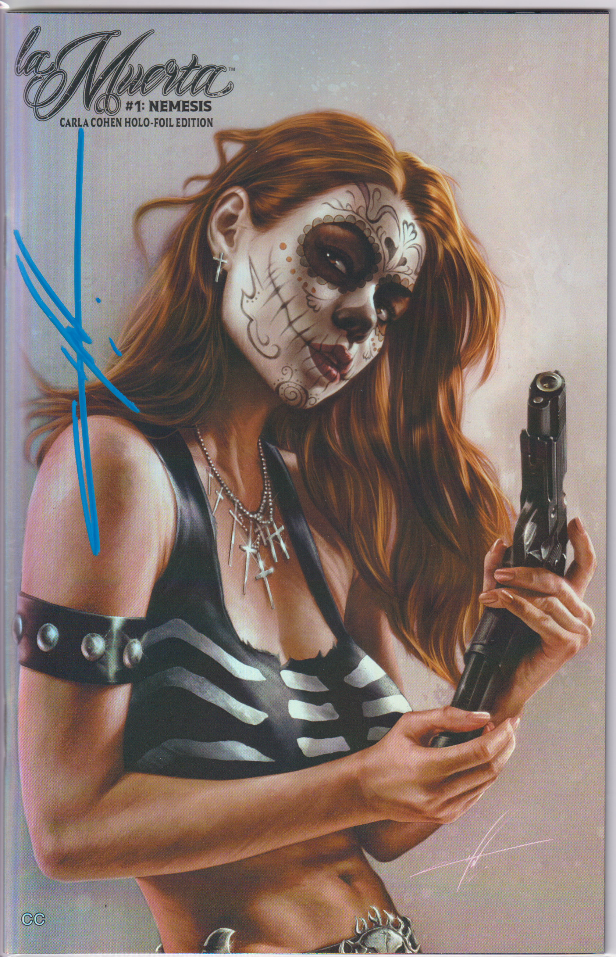 LA MUERTA NEMESIS #1 SIGNED CARLA COHEN ELITE HOLOFOIL EDITION