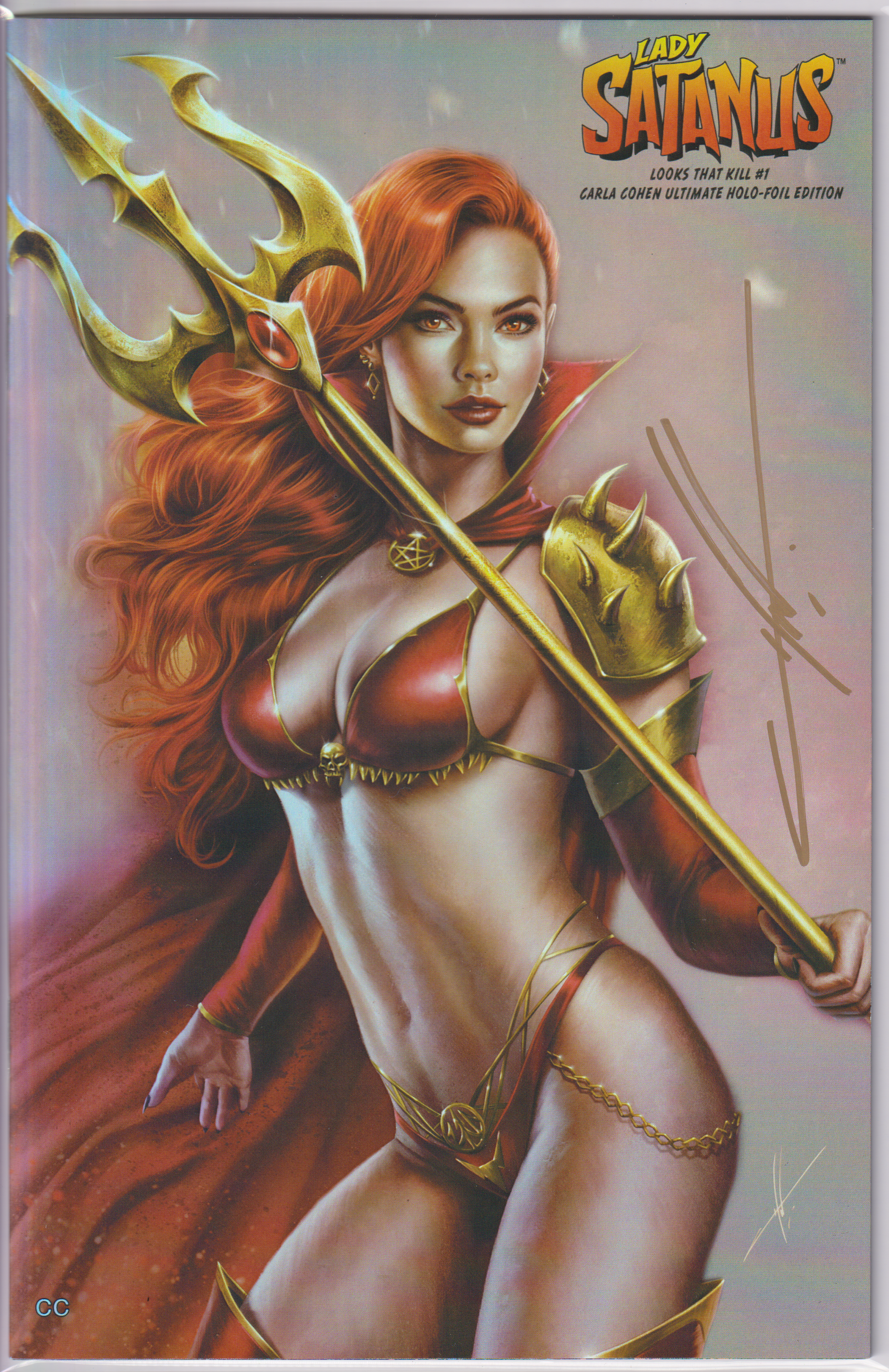 LADY SATANUS #1 SIGNED CARLA COHEN ULTIMATE HOLOFOIL EDITION