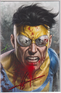 INVINCIBLE #1 CARLA COHEN SIGNED SPLATTER REMARK MEGACON VIRGIN EXCLUSIVE
