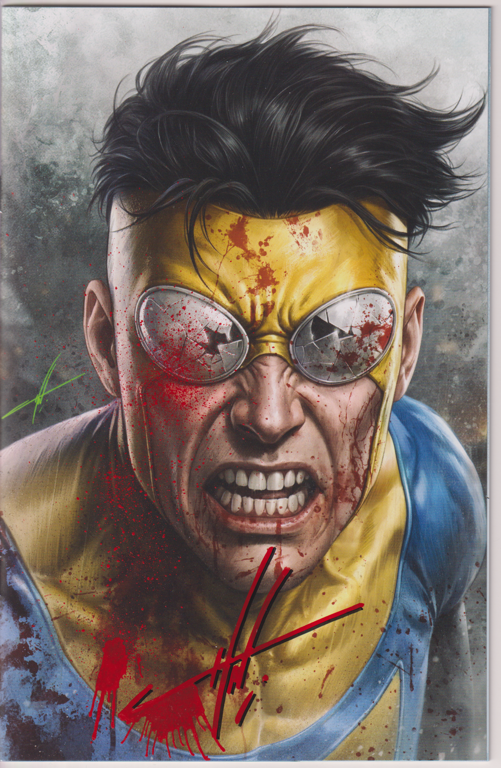 INVINCIBLE #1 CARLA COHEN SIGNED SPLATTER REMARK MEGACON VIRGIN EXCLUSIVE